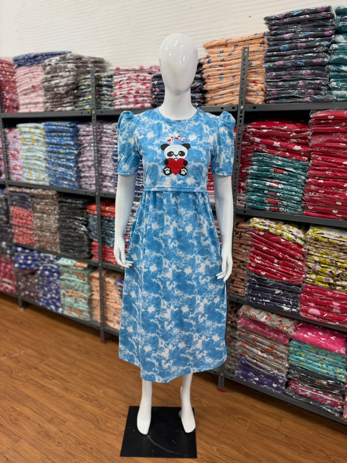 Zipless maternity and feeding wear - ankle length print