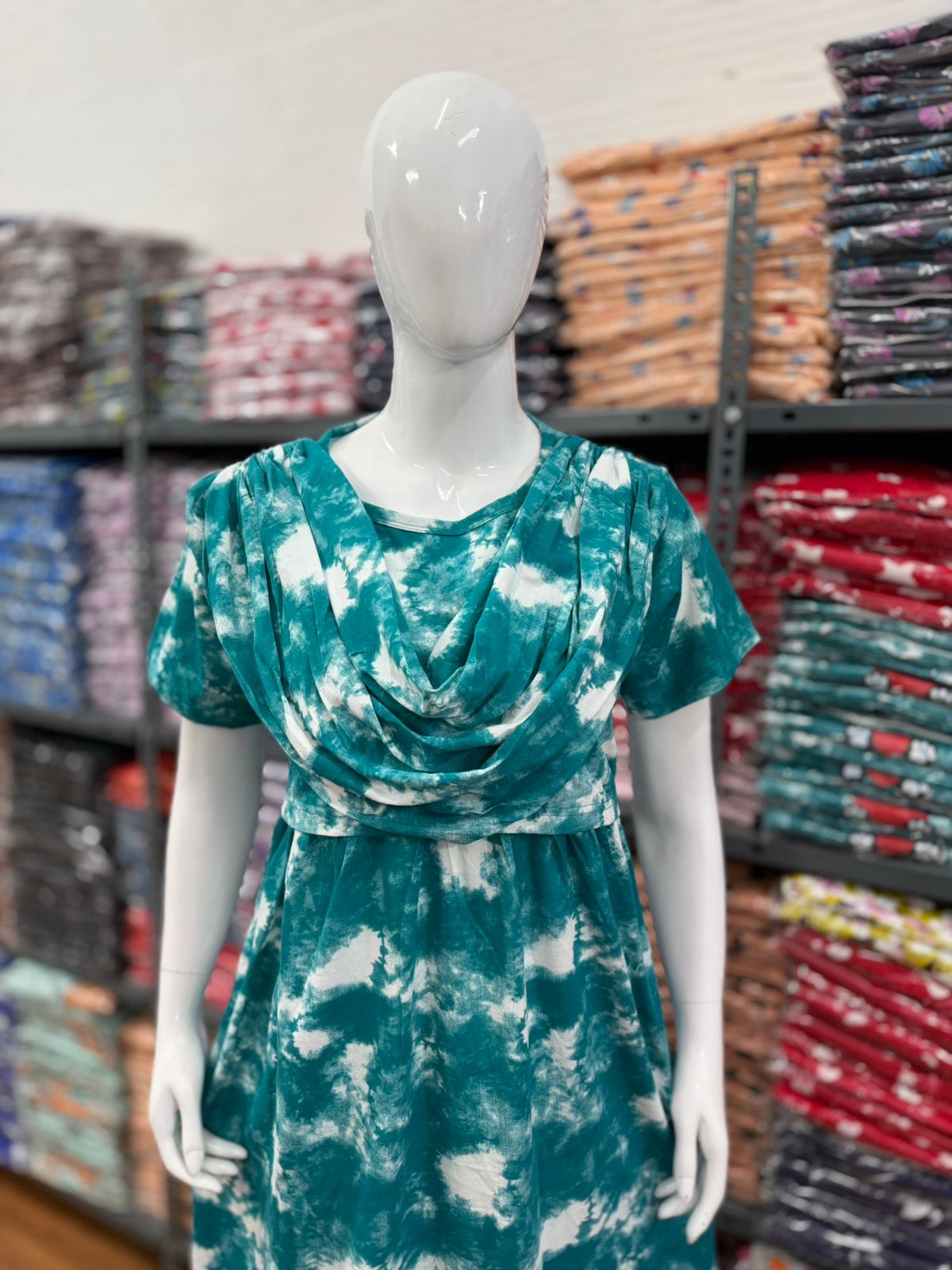 Shawl Type Zipless Maternity Wear Full Length g dye