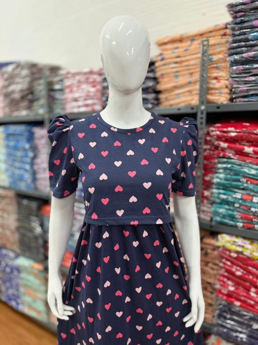 Zipless maternity and feeding wear - Full Length pwh navy