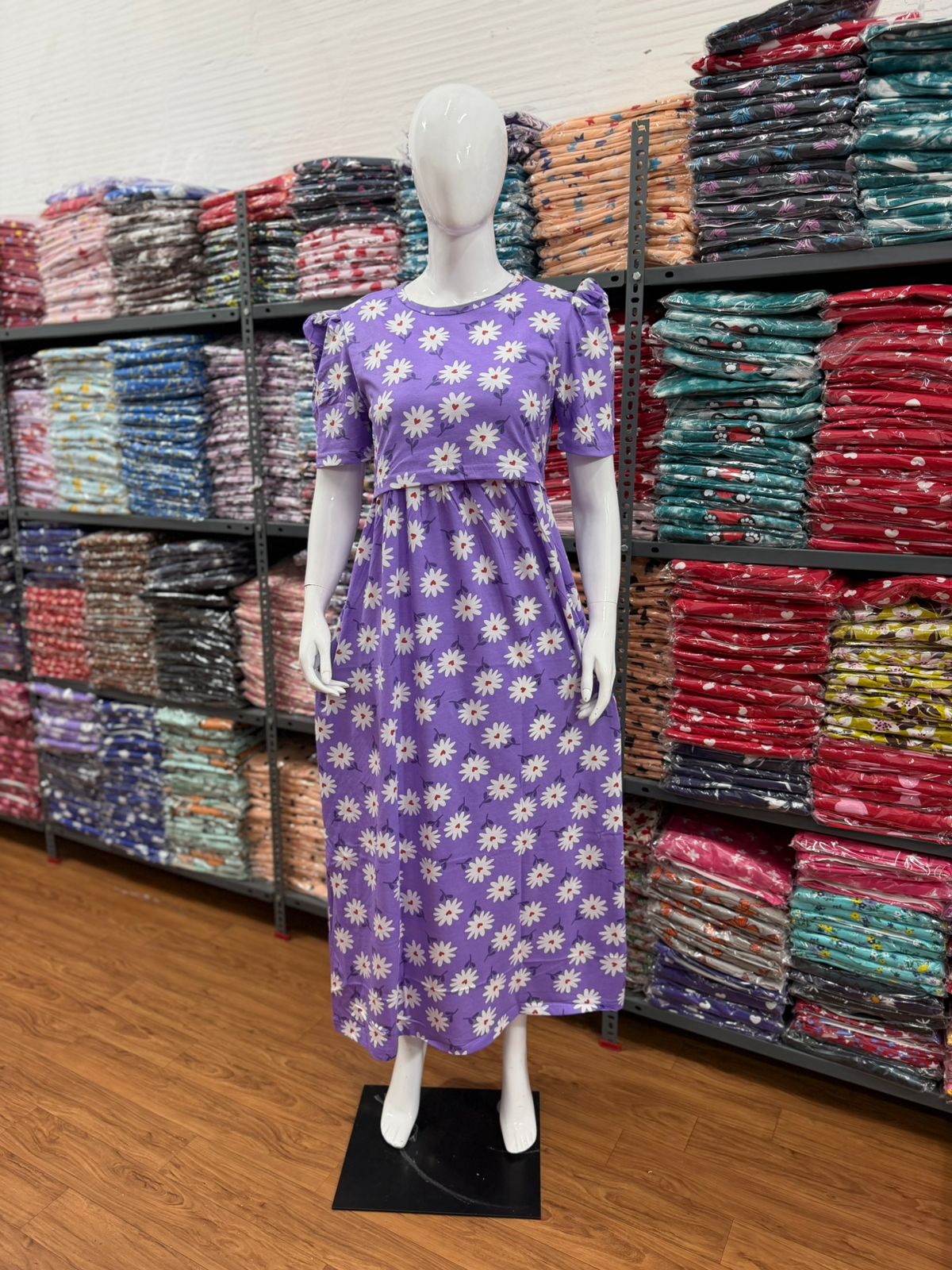 Zipless maternity and feeding wear - Full Length f purple