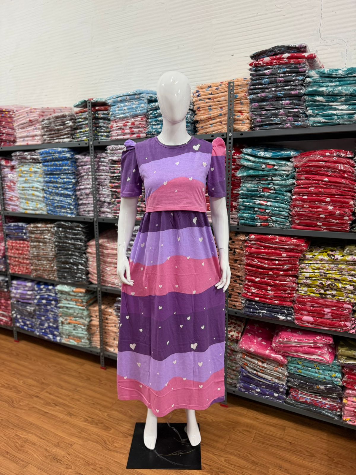 Zipless maternity and feeding wear - Full Length purple ice