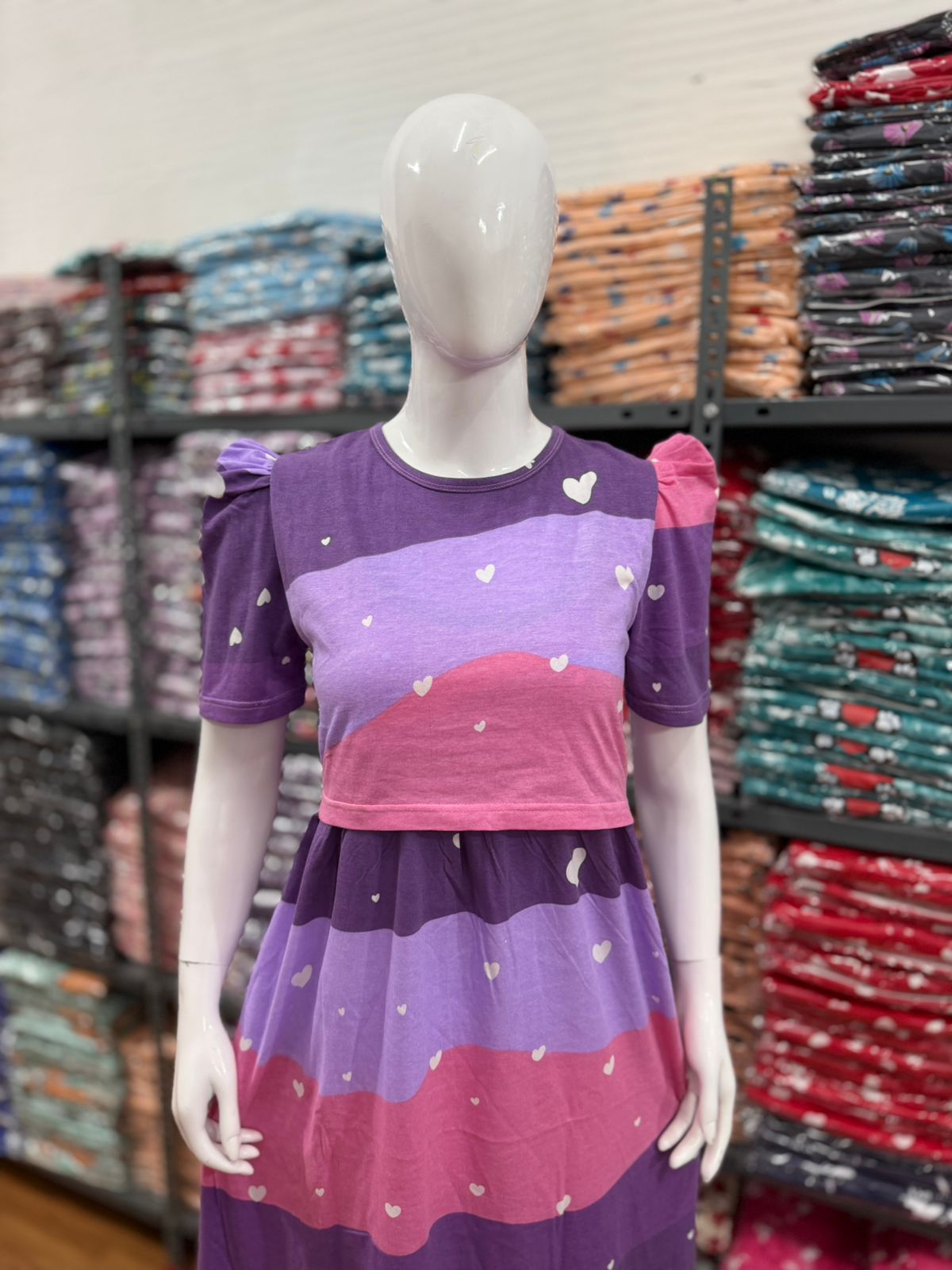 Zipless maternity and feeding wear - Full Length purple ice