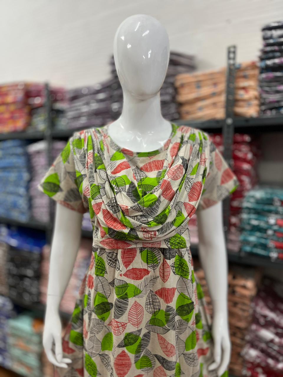 Shawl Type Zipless Maternity Wear Full Length gw leaf