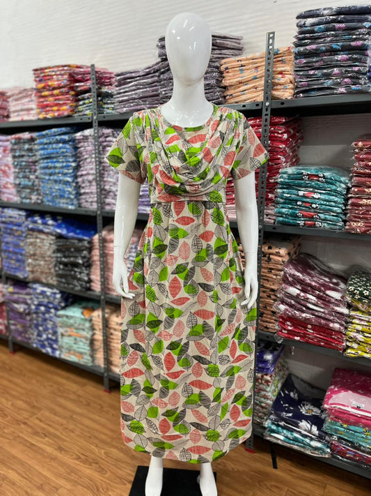 Shawl Type Zipless Maternity Wear Full Length gw leaf