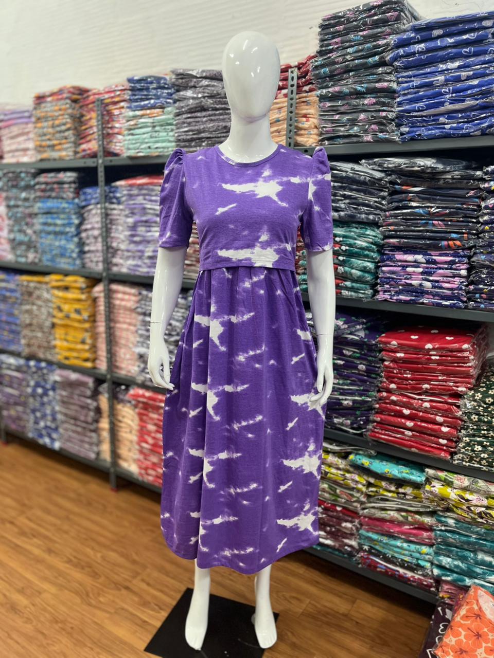 Zipless maternity and feeding wear - ankle length v dye