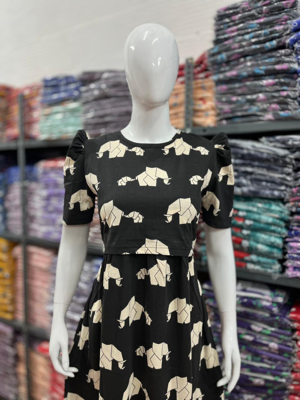 Zipless maternity and feeding wear - Full Length elephant