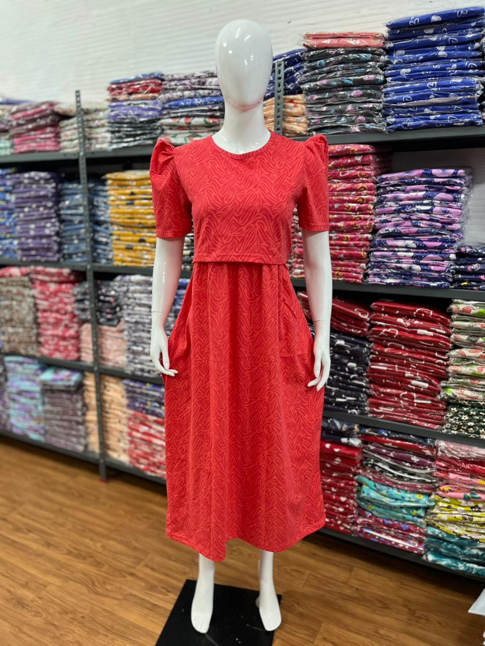 Zipless maternity and feeding wear - ankle length wave