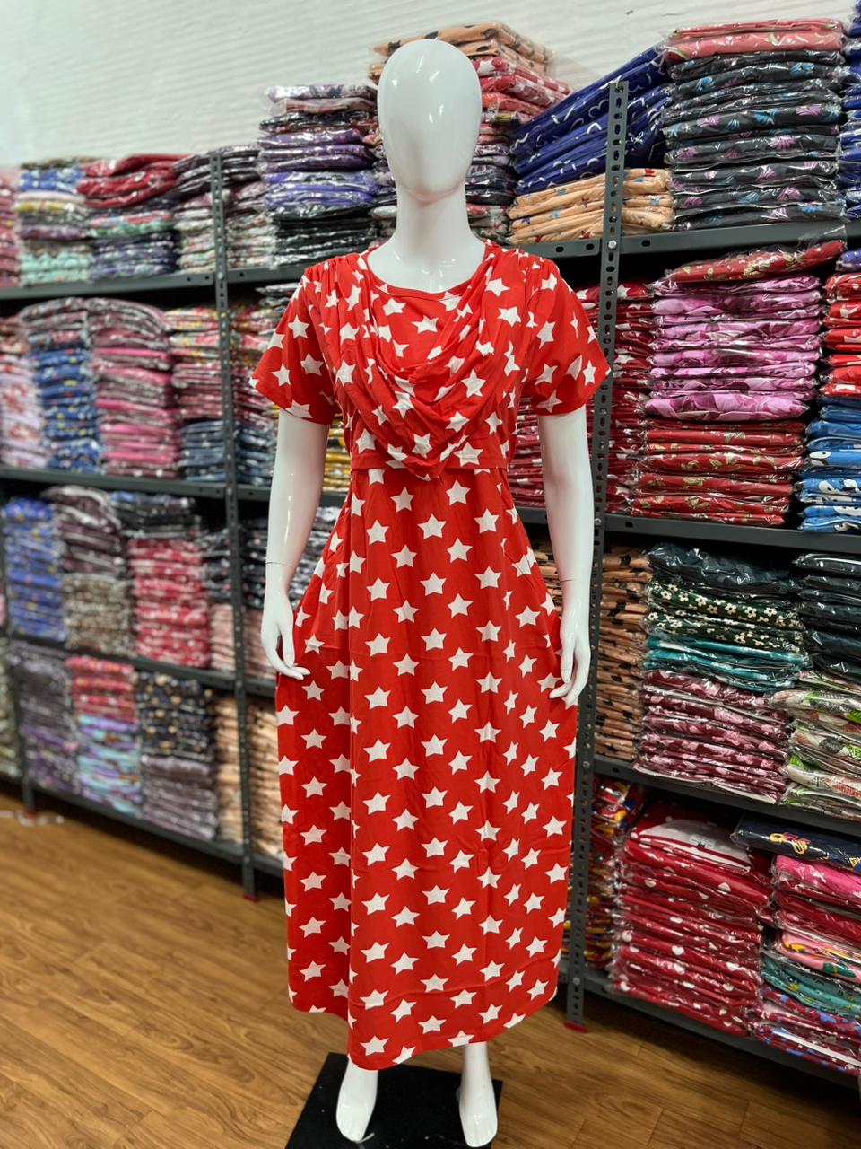 Shawl Type Zipless Maternity Wear Full Length m st