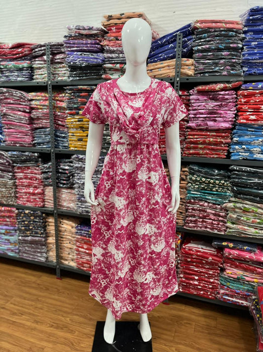 Shawl Type Zipless Maternity Wear Full Length p dye