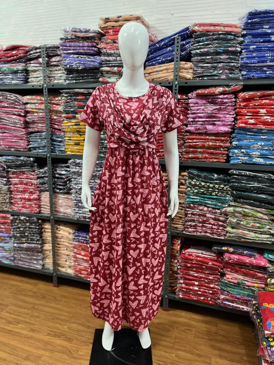 Shawl Type Zipless Maternity Wear Full Length h fil