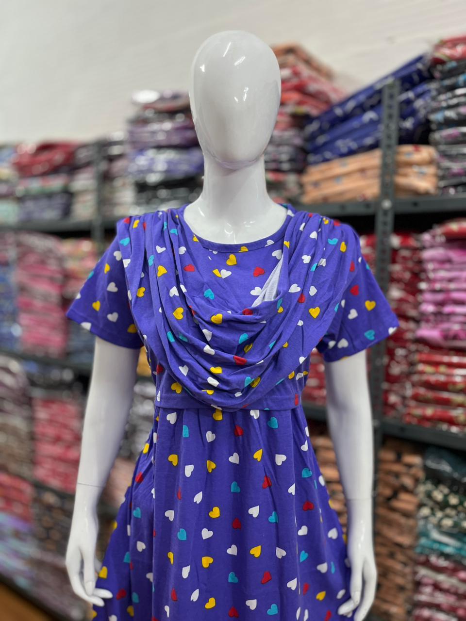 Shawl Type Zipless Maternity Wear Full Length mch