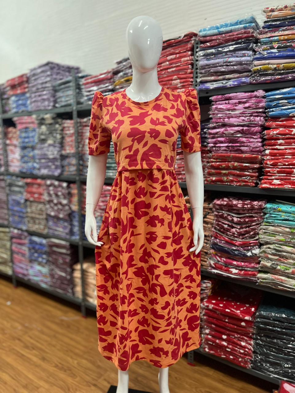 Zipless maternity and feeding wear - ankle length