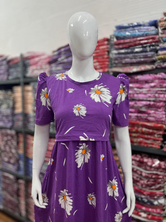 Zipless maternity and feeding wear - Full Length sun flower