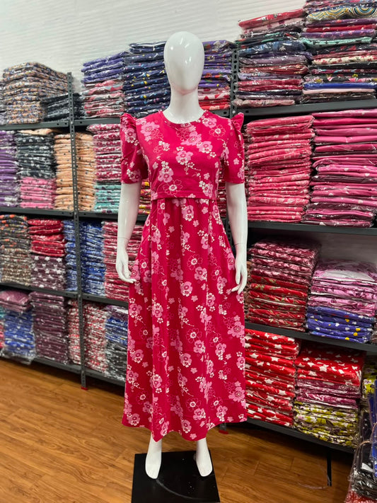 Zipless maternity and feeding wear - Full Length rose 🌹