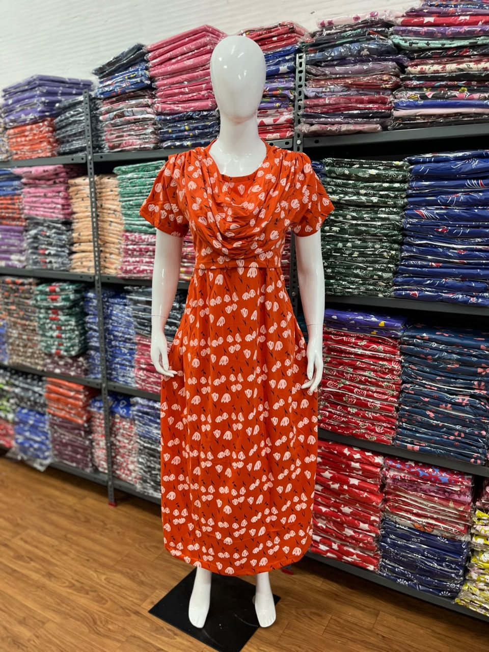 Shawl Type Zipless Maternity Wear Full Length
