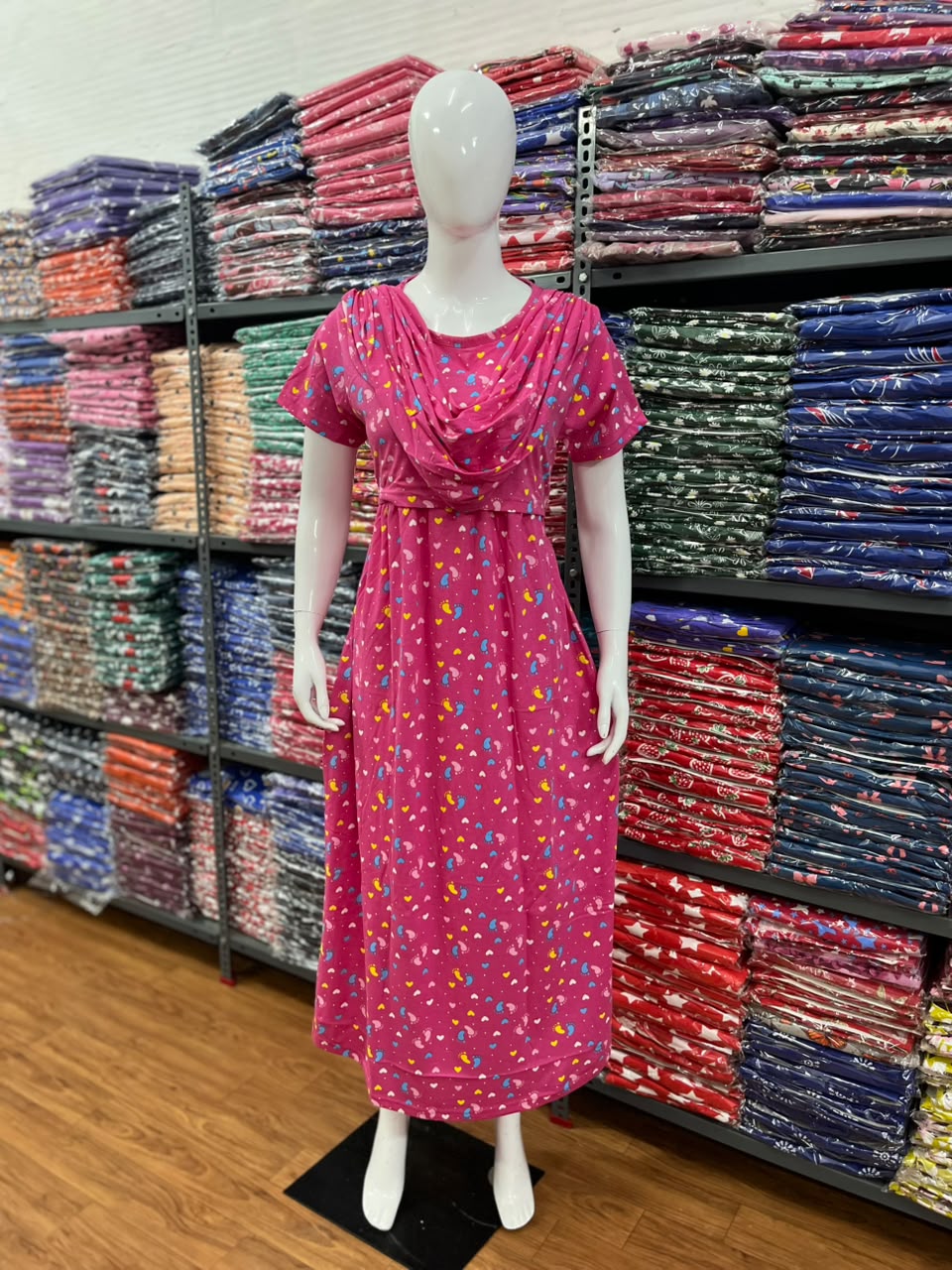 Shawl Type Zipless Maternity Wear Full Length
