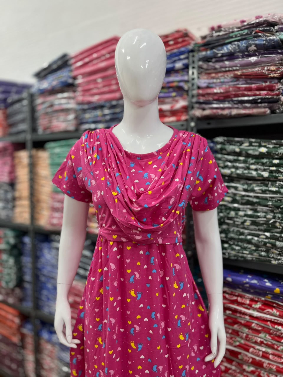Shawl Type Zipless Maternity Wear Full Length