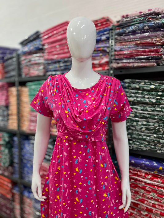 Shawl Type Zipless Maternity Wear Full Length pa