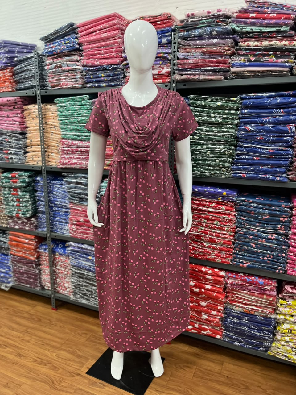 Shawl Type Zipless Maternity Wear Full Length
