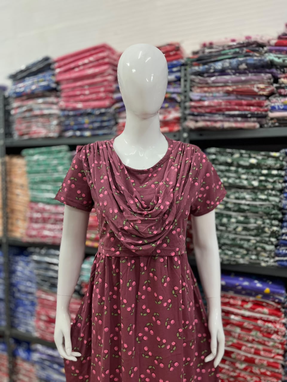 Shawl Type Zipless Maternity Wear Full Length