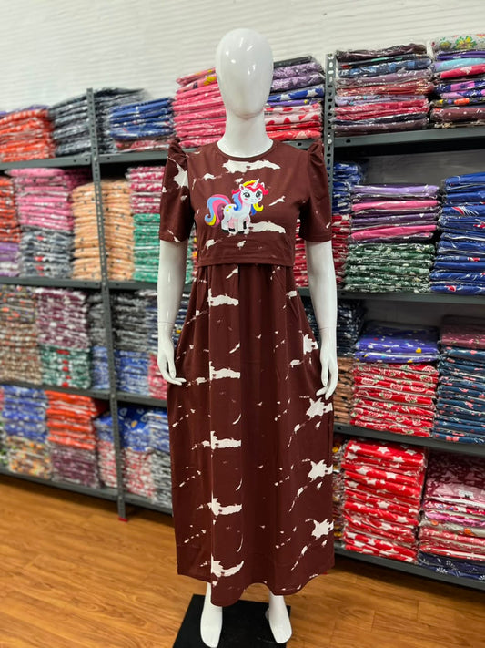 Zipless maternity and feeding wear - Full Length print