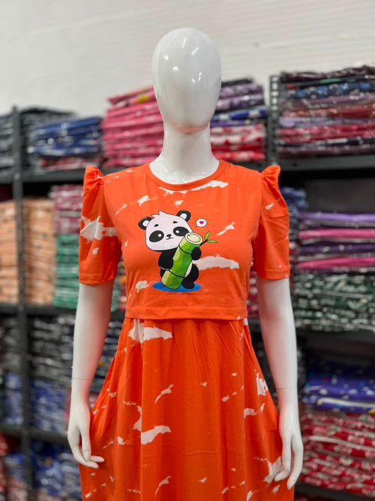 Zipless maternity and feeding wear - Full Length print