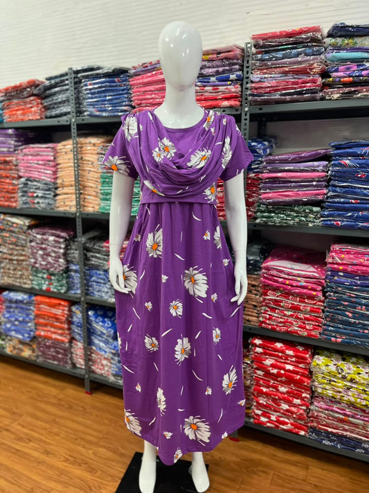 Shawl Type Zipless Maternity Wear Full Length sunflower 🌻