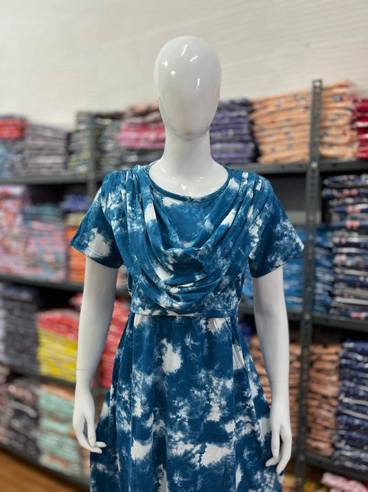 Shawl Type Zipless Maternity Wear Full Length dye