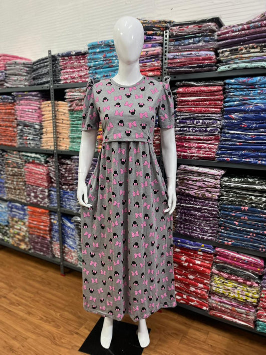 Zipless maternity and feeding wear - Full Length rib mic