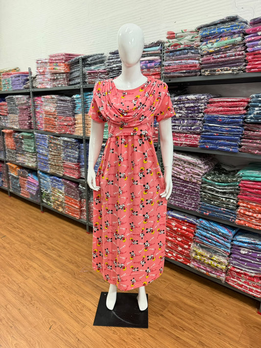 Shawl Type Zipless Maternity Wear Full Length mic