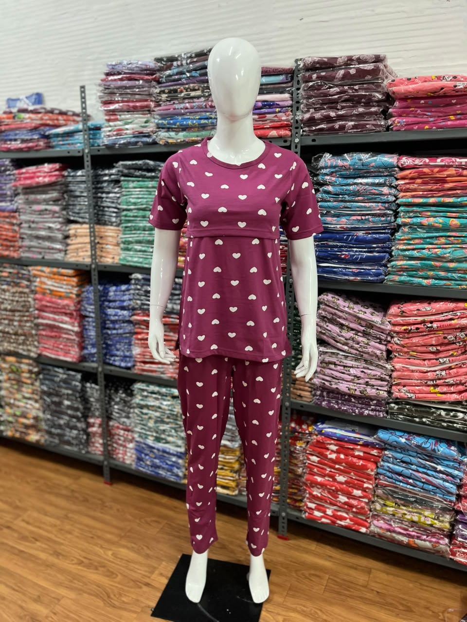 Feeding Co-Ord set @ 399/- Only t shirt wine