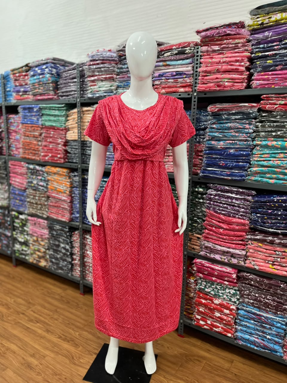 Shawl Type Zipless Maternity Wear Full Length wave
