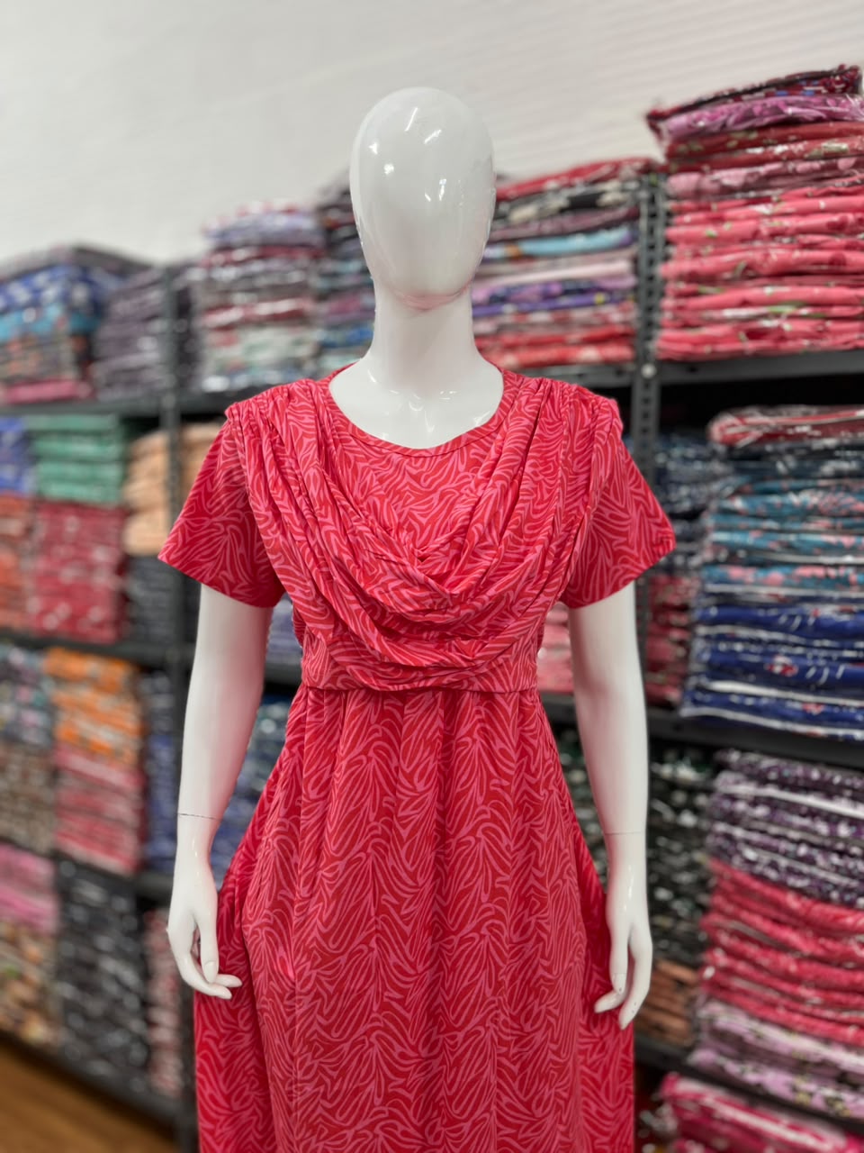 Shawl Type Zipless Maternity Wear Full Length wave