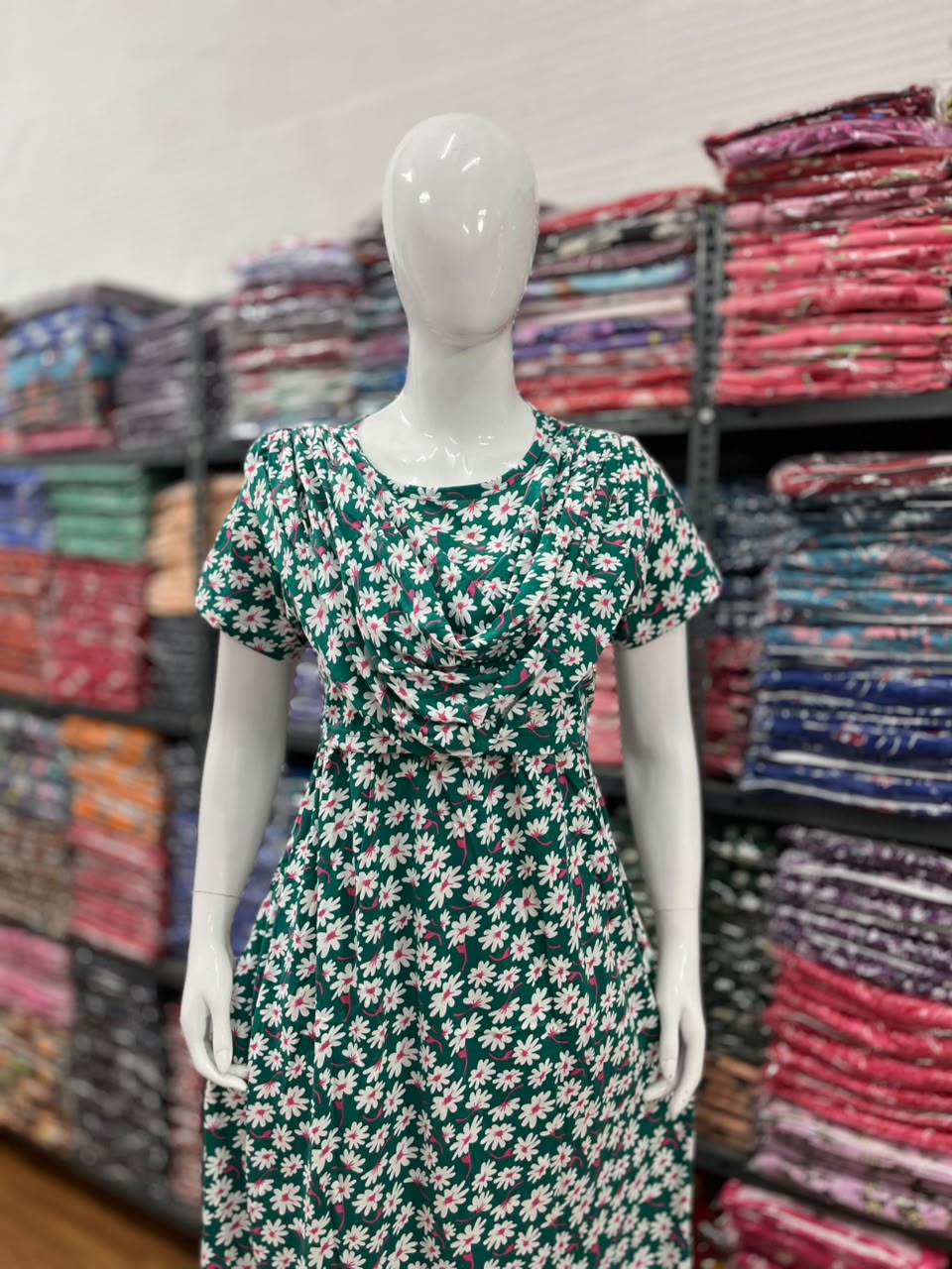Shawl Type Zipless Maternity Wear Full Length flower 🌼