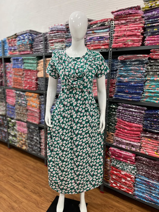 Shawl Type Zipless Maternity Wear Full Length flower 🌼