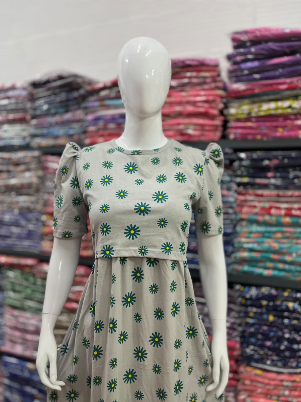 Zipless maternity and feeding wear - Full Length gr flower 🌼