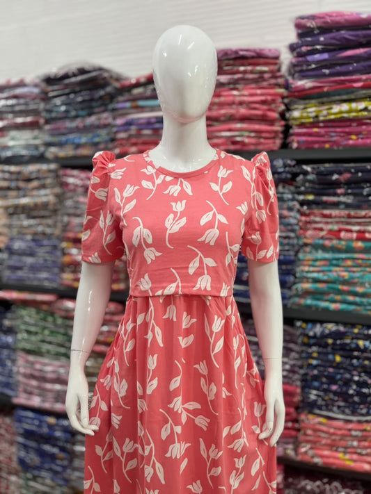 Zipless maternity and feeding wear - ankle length lotus