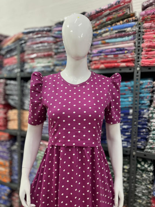 Zipless maternity and feeding wear - ankle length dot