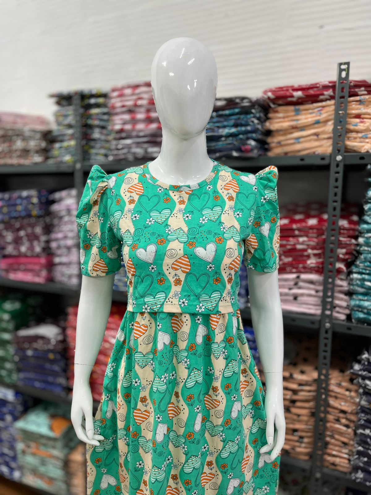 Zipless maternity and feeding wear - ankle length green h