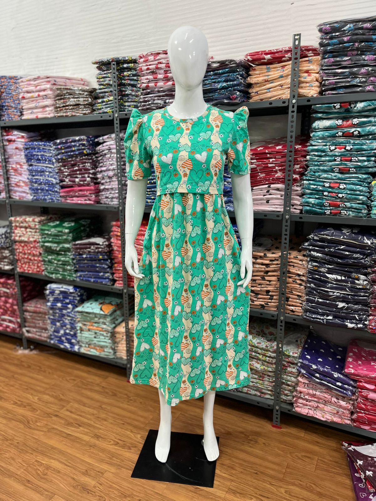 Zipless maternity and feeding wear - ankle length green h