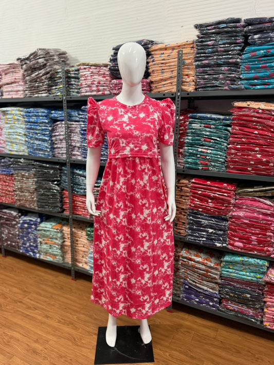 Zipless maternity and feeding wear - Full Length red dye