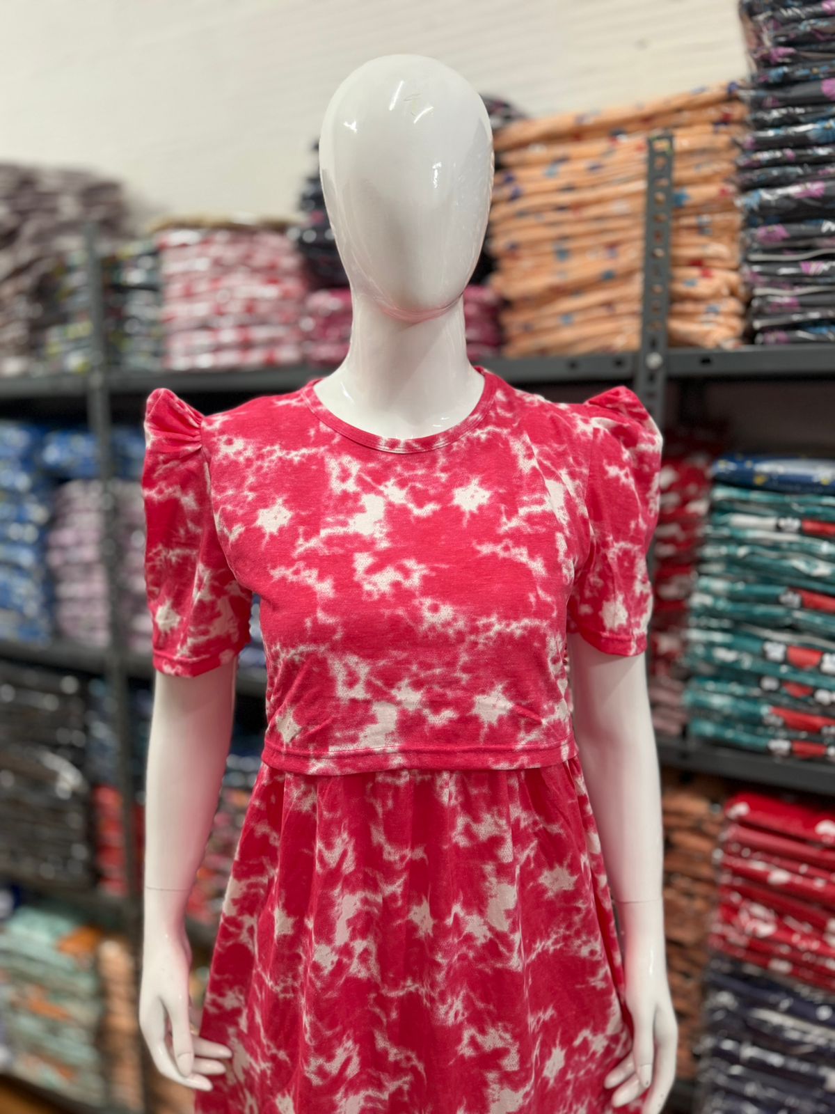 Zipless maternity and feeding wear - Full Length red dye
