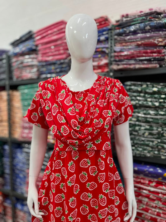 Shawl Type Zipless Maternity Wear Full Length straw